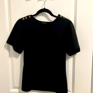 Black shirt with buttons